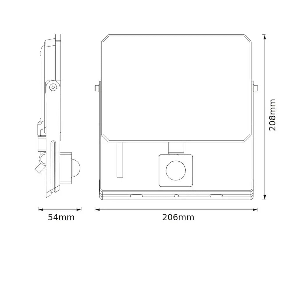 B-Ware Osram Led Flutlichtstrahler Fluter Floodlight Lux Sensor Schwarz Warmweiß 50 W - 4099854489808