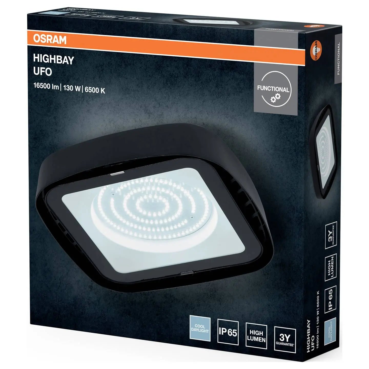 B-Ware Osram Led Hallenleuchte Highbay Ufo Schwarz 130 W 6500 K Ip65 27,3 Cm 5 Stück - 4099854429330