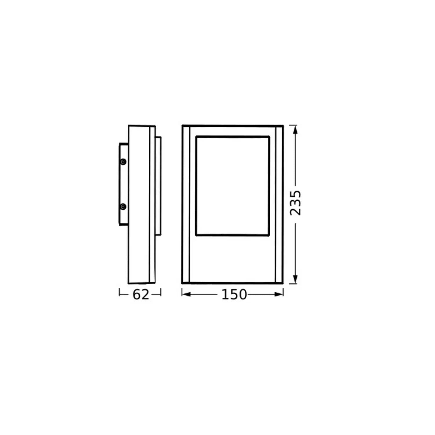 B-Ware Osram Led Außenwandlampe Außenleuchte Entrance Grafit Ip44 Wandlampe Outdoor - 4099854444371