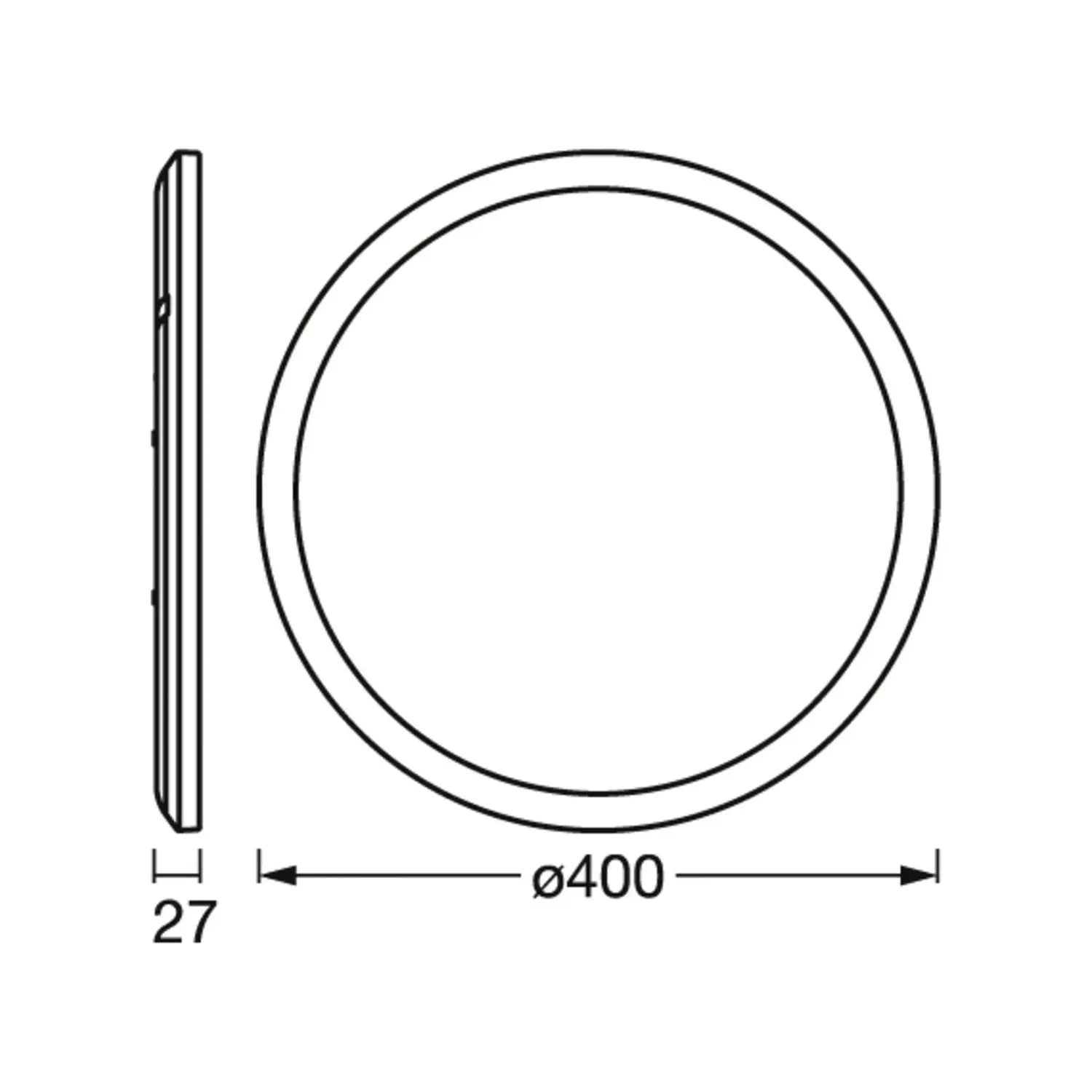 B-Ware Osram Deckenleuchte Lampe Led Orbis Ultra Slim Schwarz Kunststoff Dimmbar ø40cm - 4099854450808