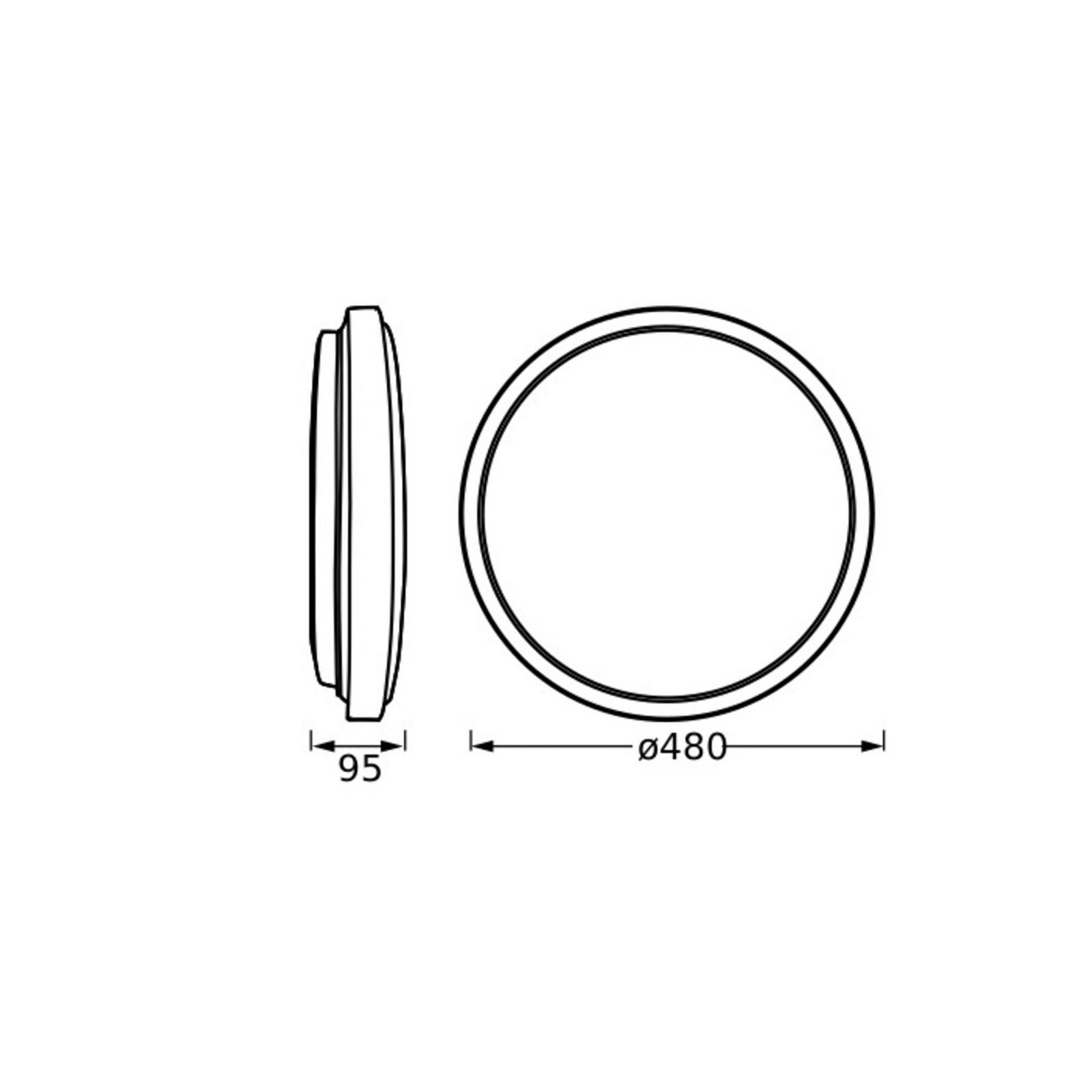 OSRAM LED-Deckenleuchte Leuchte ORBIS LONDON weiß Ø 48 cm Metall - 4099854448454