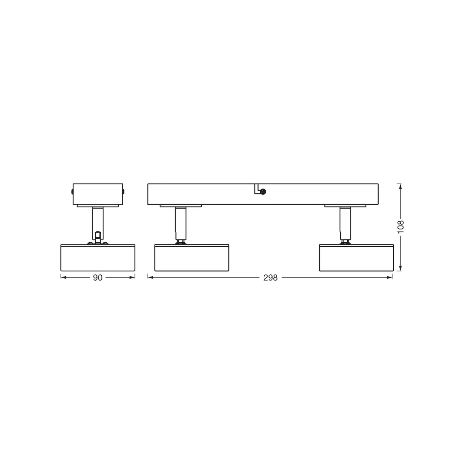 B-Ware Osram Deckenstrahler Deckenspot Led Lampe Schwarz Stahl Holz Warmweiß 2 Spots - 4099854470998