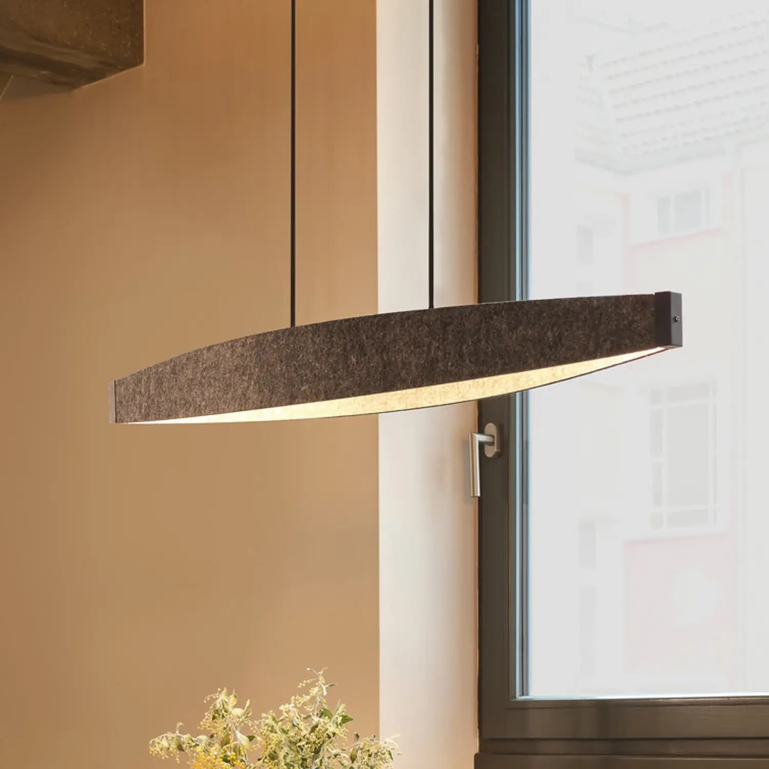 B-Ware Osram Led Hängelampe Pendelleuchte Lampen Decor Flat Felt Grau Filz 3000 K - 4058075847507