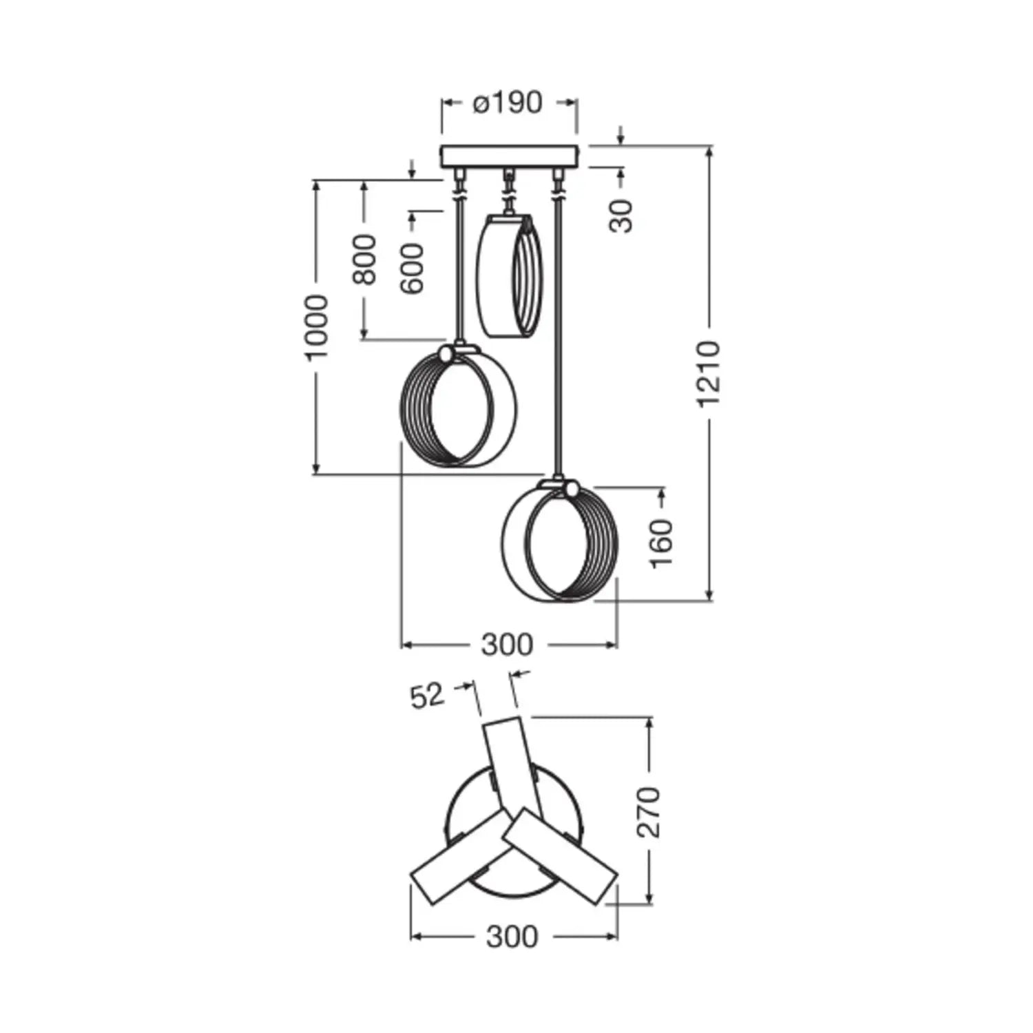 B-Ware Osram Hängelampe Pendelleuchte Led Decor Circle Schwarz Acryl Metall Leuchte - 4099854459047