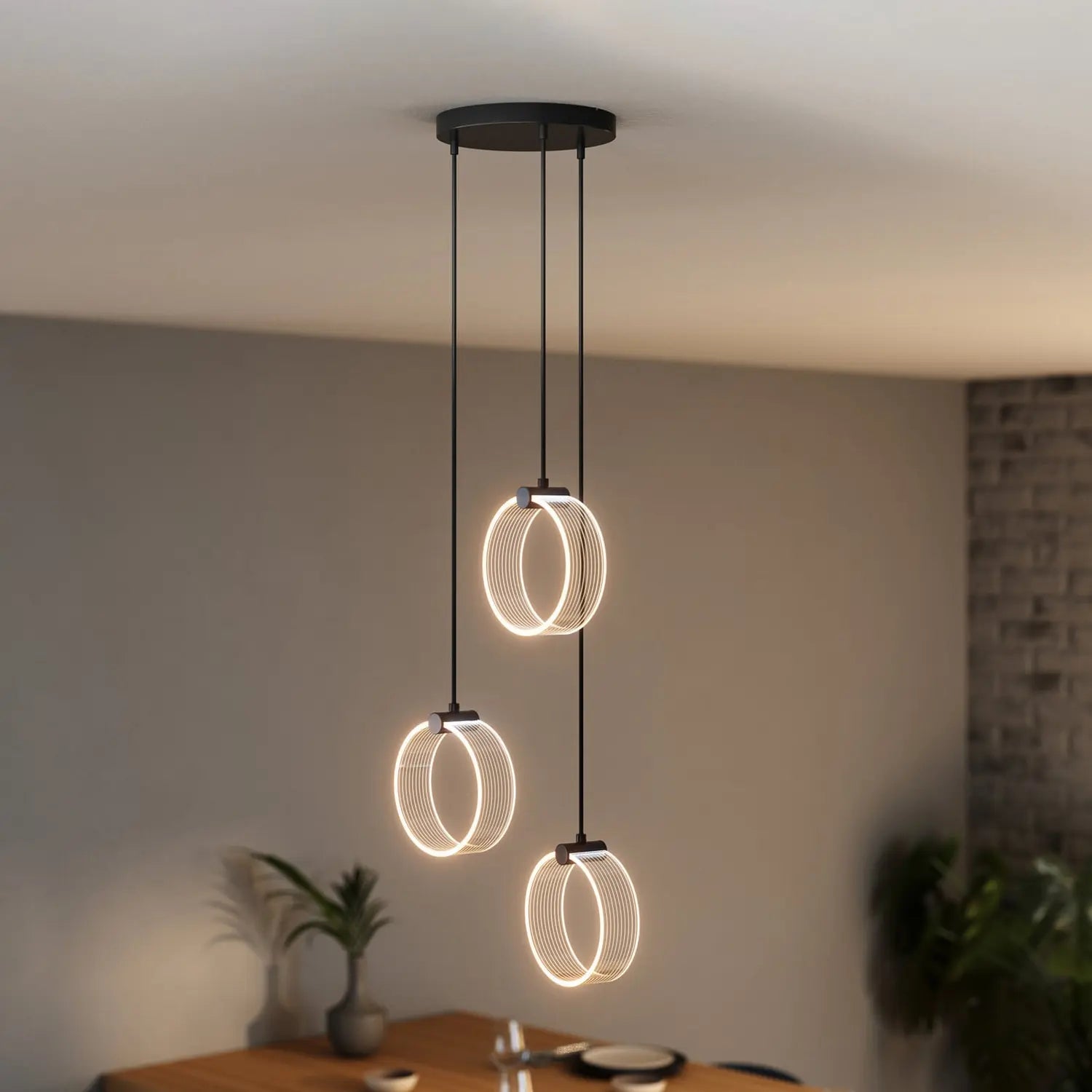 B-Ware Osram Hängelampe Pendelleuchte Led Decor Circle Schwarz Acryl Metall Leuchte - 4099854459047