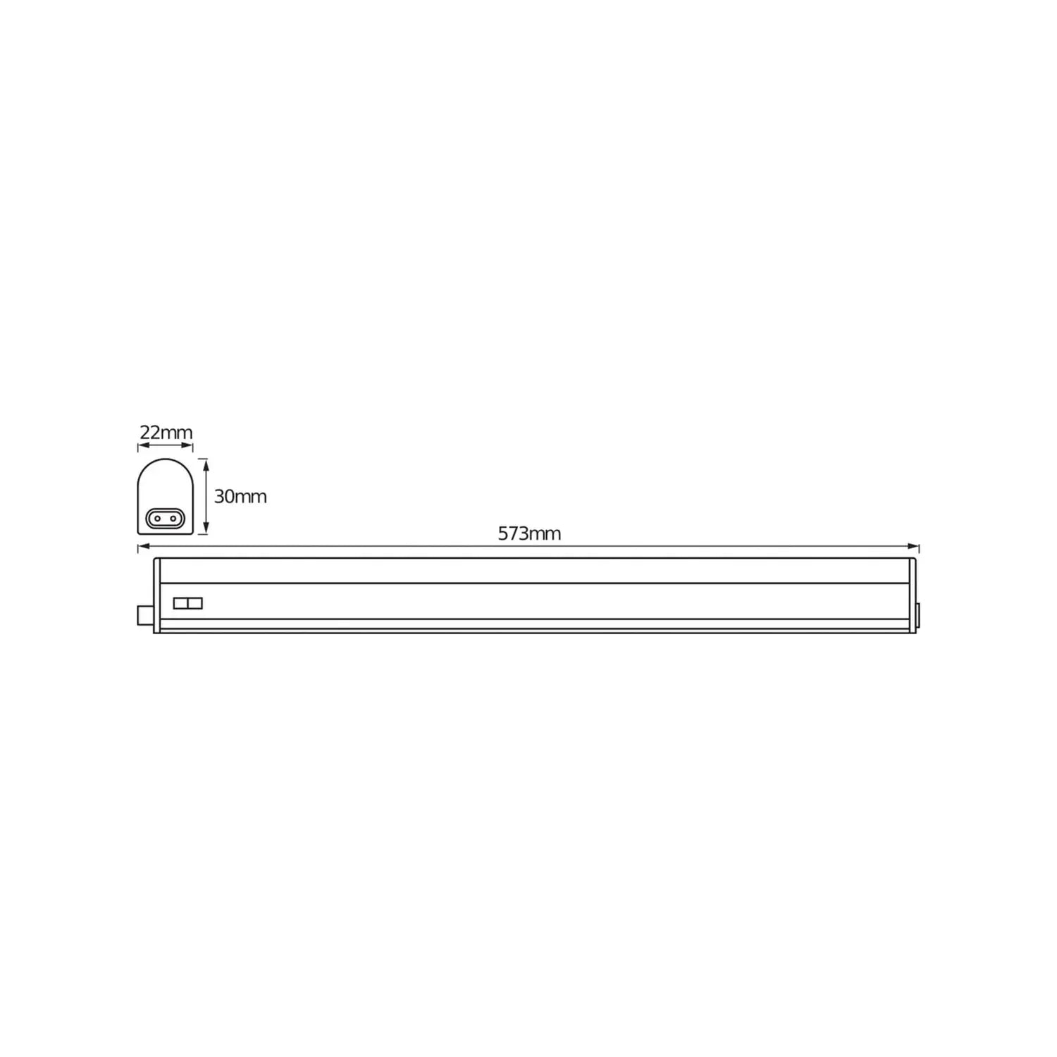 B-Ware Osram Lichtleiste Led Schiene Switch Batten Weiß Schalter 3000 K 57 Cm 2 Stück - 4099854532634