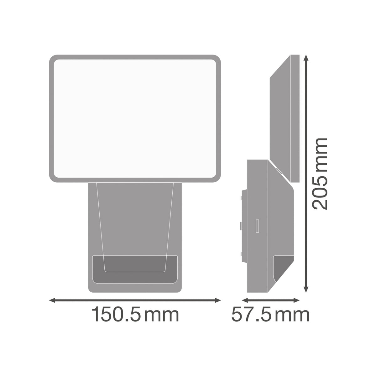 OSRAM Außenstrahler Flutlicht LED Fluter Bewegungsmelder 4000 K grau Endura IP55 - 4099854451706