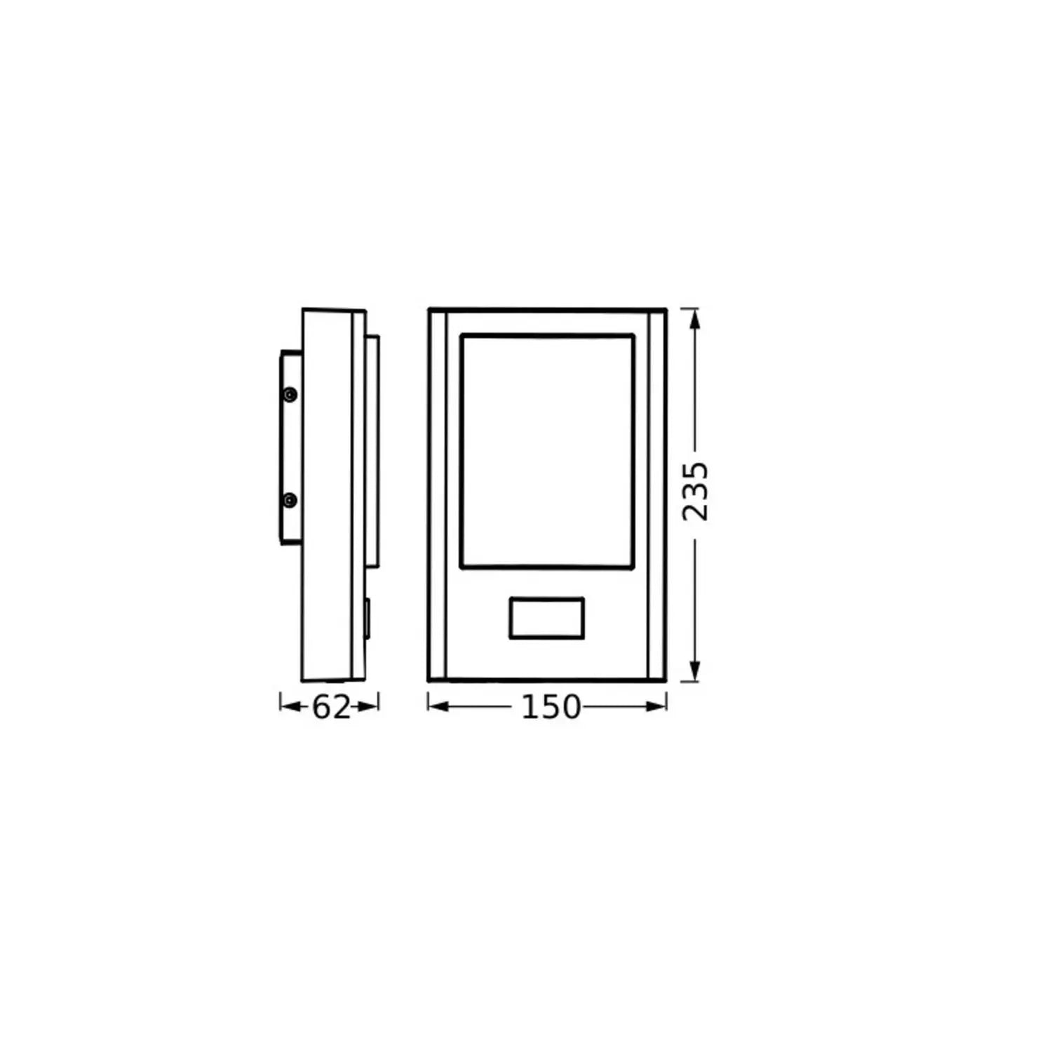 B-Ware Osram Led Sensor Außenwandlampe Außenleuchte Außenlampe Entrance Grafit - 4099854444432