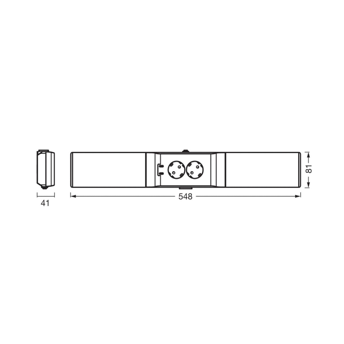 Osram LED-Unterbauleuchte Unterschrankleuchte Lampe Steckdosen weiß dimmbar USB - 4099854463273
