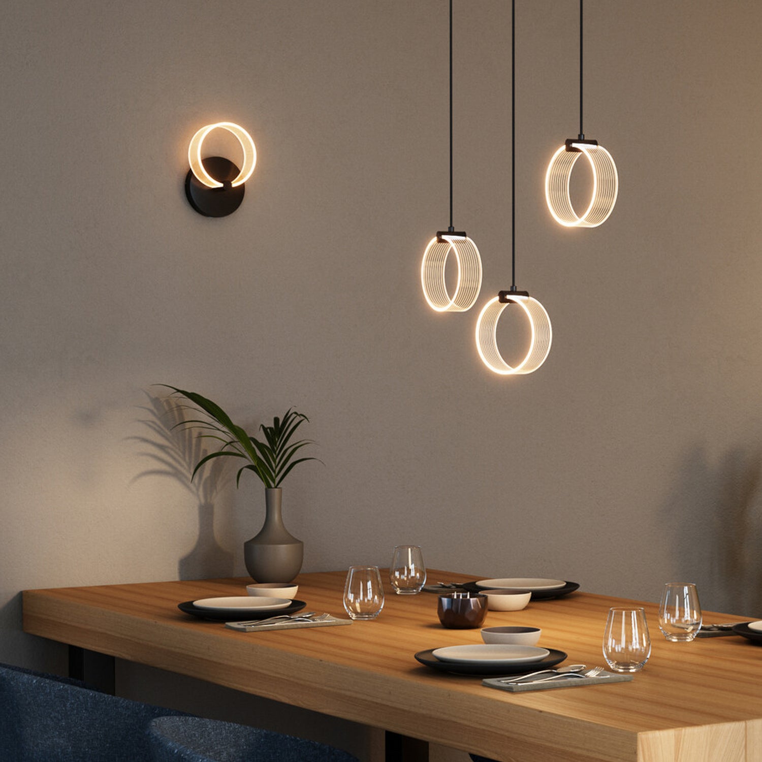 B-Ware Osram Wandleuchte Wandlampe Led Decor Circle Cct Lichtfarbe Schwarz - 4099854453410