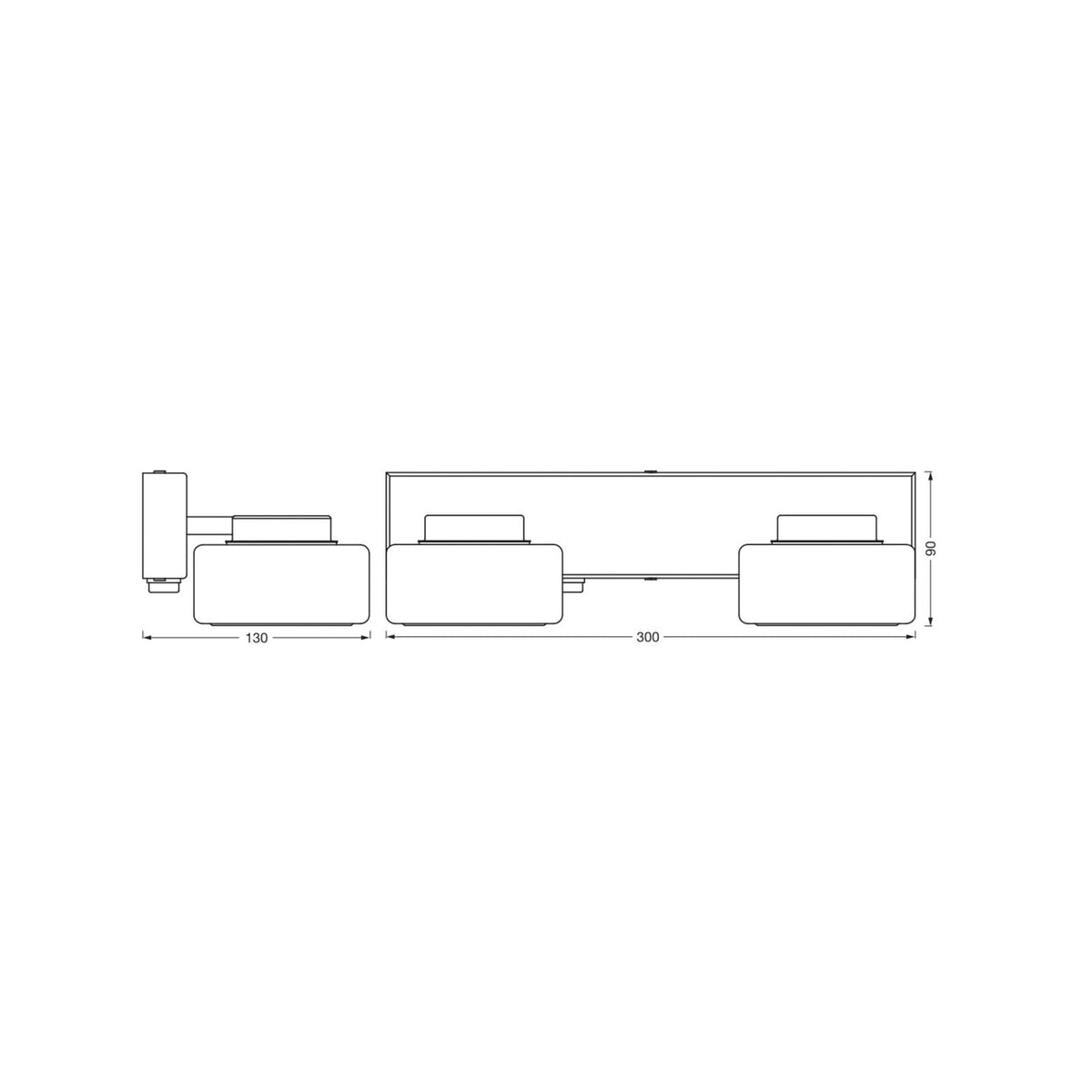 OSRAM Wandleuchte Wandlampe LED ORBIS FLAME chrom Metall Glas IP44 CCT - 4099854447808
