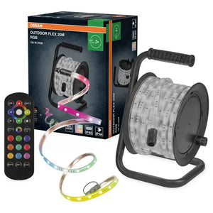 B-Ware Osram Outdoor Flex Led Streifen Rgb Ip65 Fernbedienung Komplettset 230 V 20 M