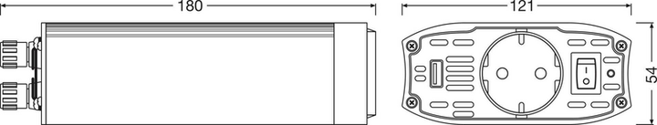 Osram Powe Rinvert Wechselrichter Spannungswandler 12 V Dc 300 W Siehe Text/Foto B-Ware - 4062172406598