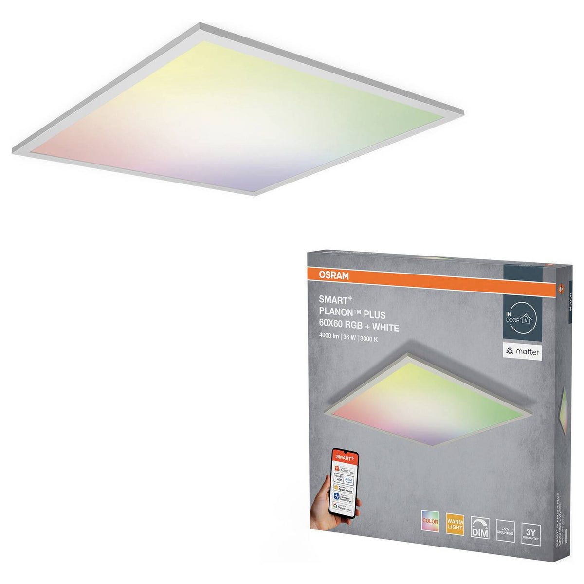 OSRAM LED Panel Leuchte Smart+ Panelleuchte RGB Warmweiß Tageslichtweiß Dimmbar - 4099854471797