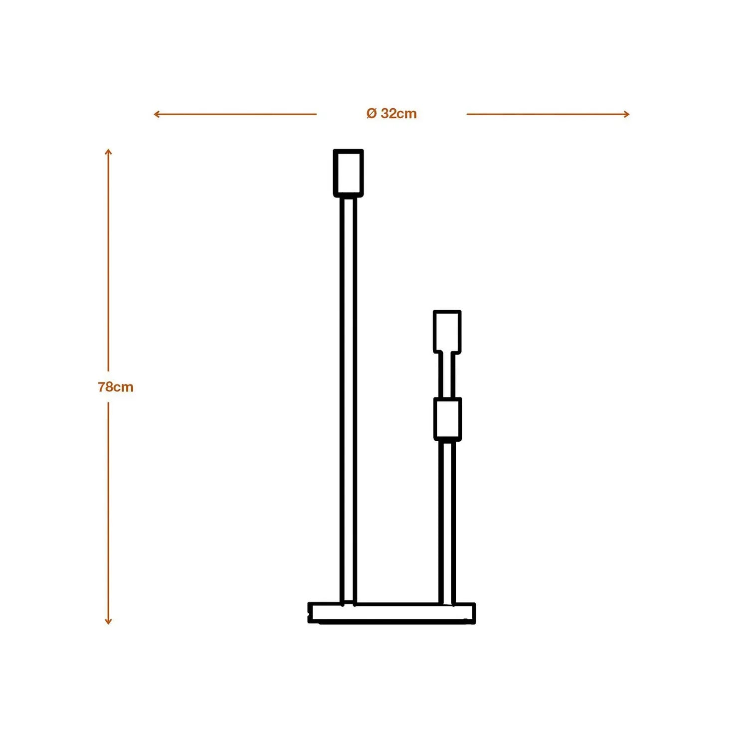 B-Ware Osram Stehlampe Standlicht Decor Stick Dunkelgrau Höhe 78 Cm 3 X E2754 - 4099854440366