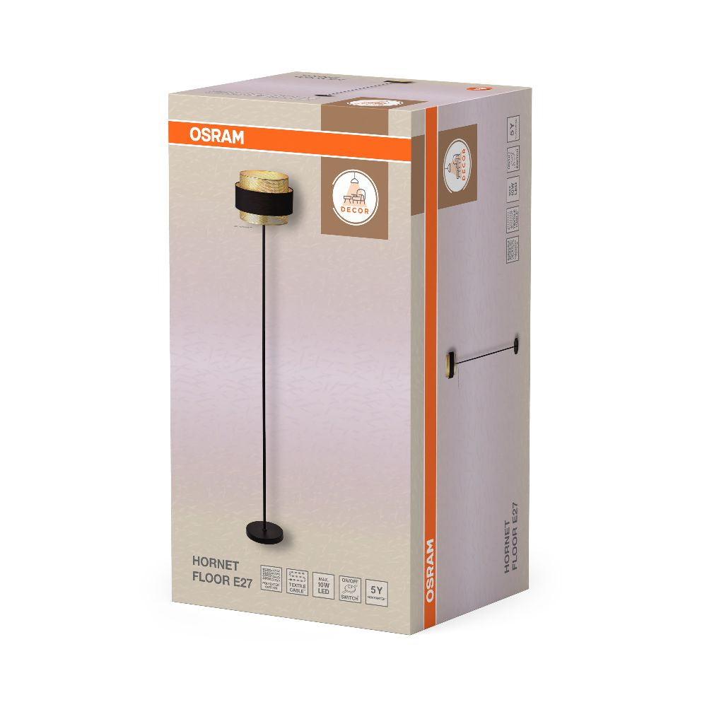 OSRAM Stehleuchte Standlampe Leuchte Hornet Decor E27 LED Schwarz Gold Lampe - 4058075847927