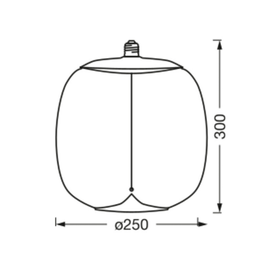 Osram Vintage 1906 Big Oval Lampe Leuchtmittel E27 Smoke Filament 1800 K Licht B-Ware - 4099854173943
