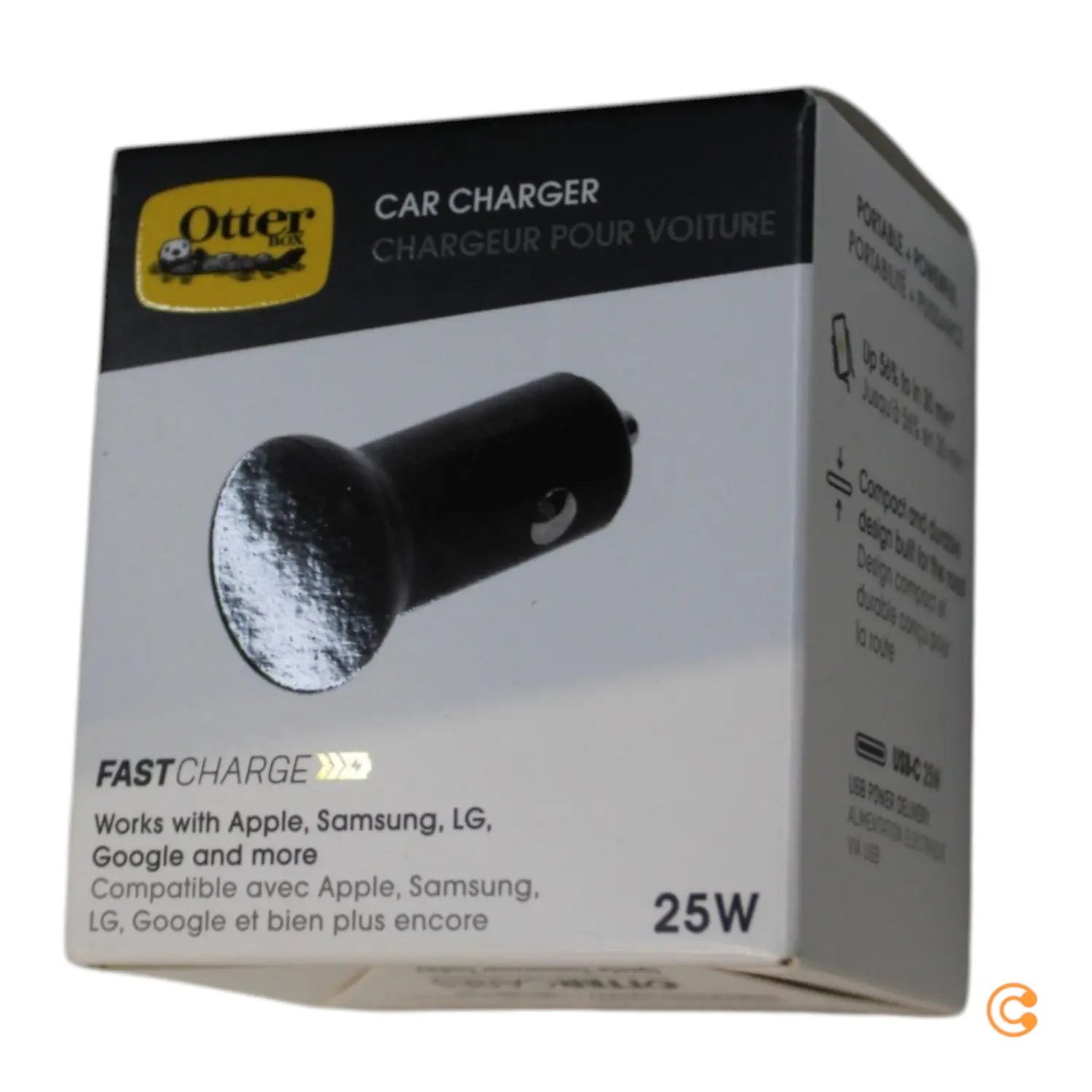 B-Ware Otterbox Kfz Ladegerät Autoladegerät Usb C Schnellladegerät 25 W Schwarz - 840434707867