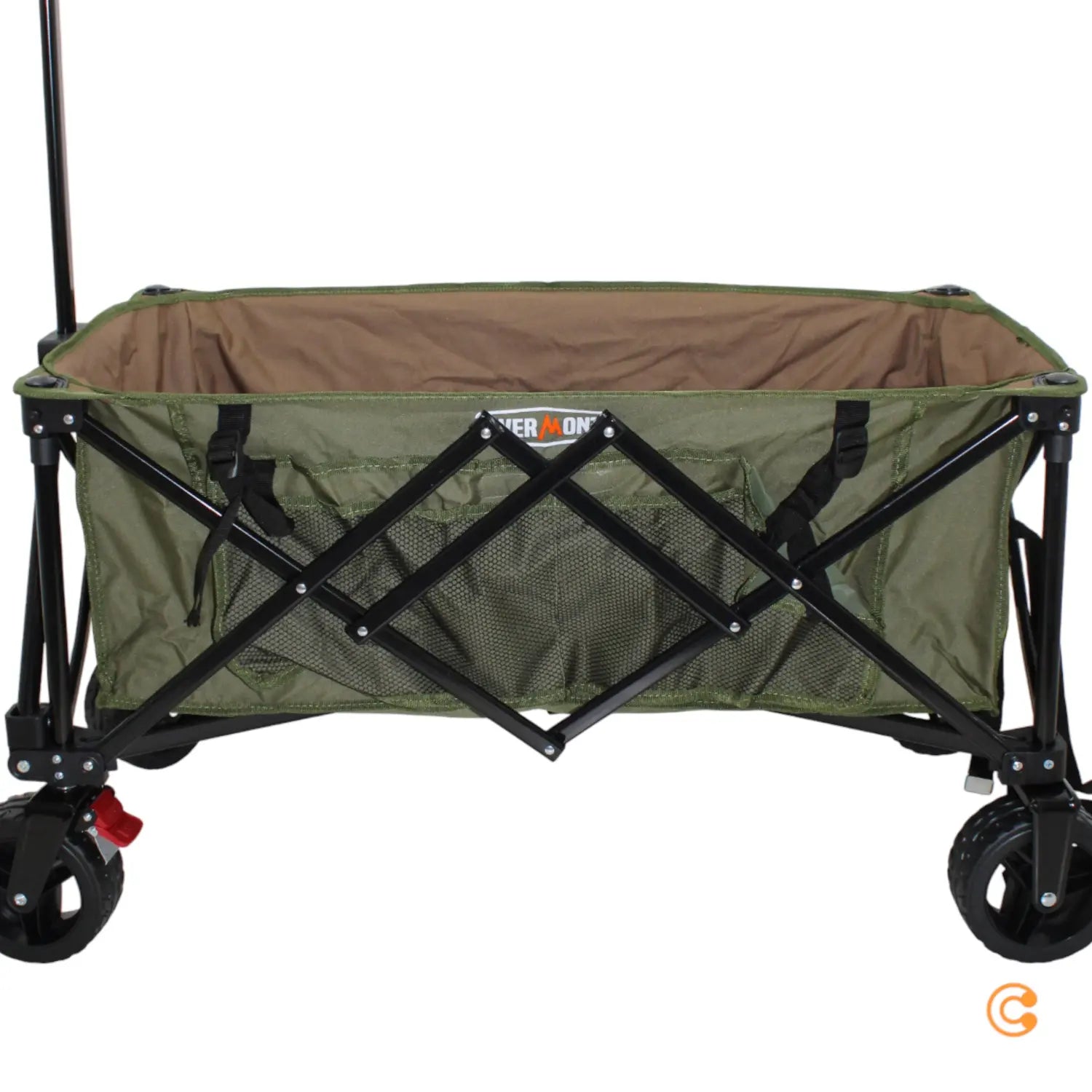 B-Ware Overmont Bollerwagen Wagen Faltbar Alle Gelände 150 I Outdoor Transportwagen Grün - 5060990781407