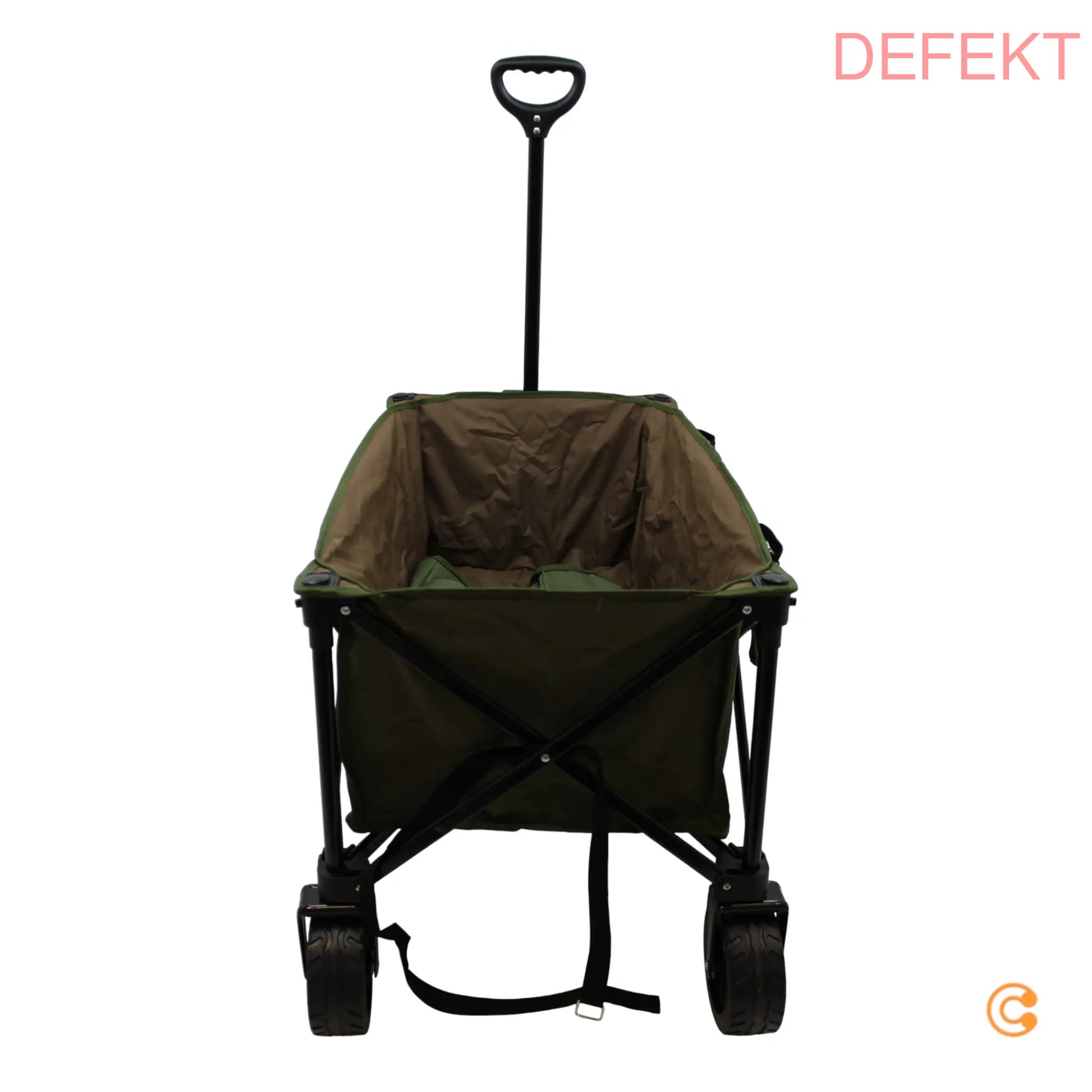 D-Ware Overmont Bollerwagen Wagen Faltbar Alle Gelände 150 I Outdoor Grün Defektware - 5060990781407