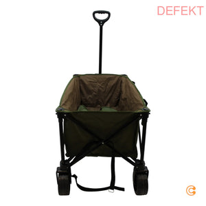 D-Ware Overmont Bollerwagen Wagen Faltbar Alle Gelände 150 I Outdoor Grün Defektware