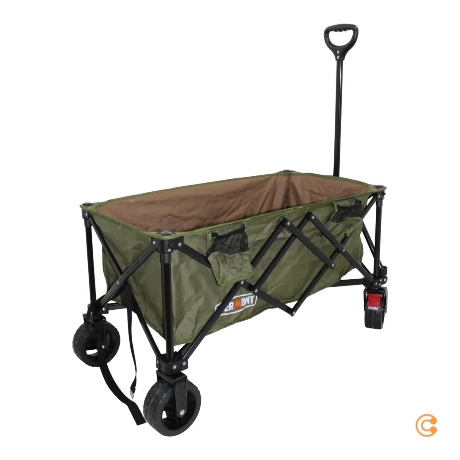 B-Ware Overmont Bollerwagen Wagen Faltbar Alle Gelände 150 I Outdoor Transportwagen Grün - 5060990781407