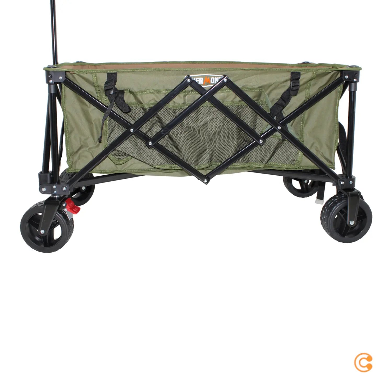 B-Ware Overmont Bollerwagen Wagen Faltbar Alle Gelände 150 I Outdoor Transportwagen Grün - 5060990781407