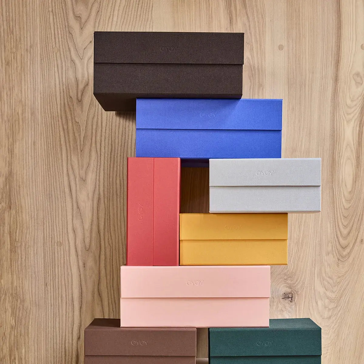 B-Ware Oyoy Aufbewahrungsbox Kiste Hako Box Stone 33x25cm Karton Grau Aufbewahrung - 5712195071585