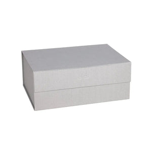 B-Ware Oyoy Aufbewahrungsbox Kiste Hako Box Stone 33x25cm Karton Grau Aufbewahrung
