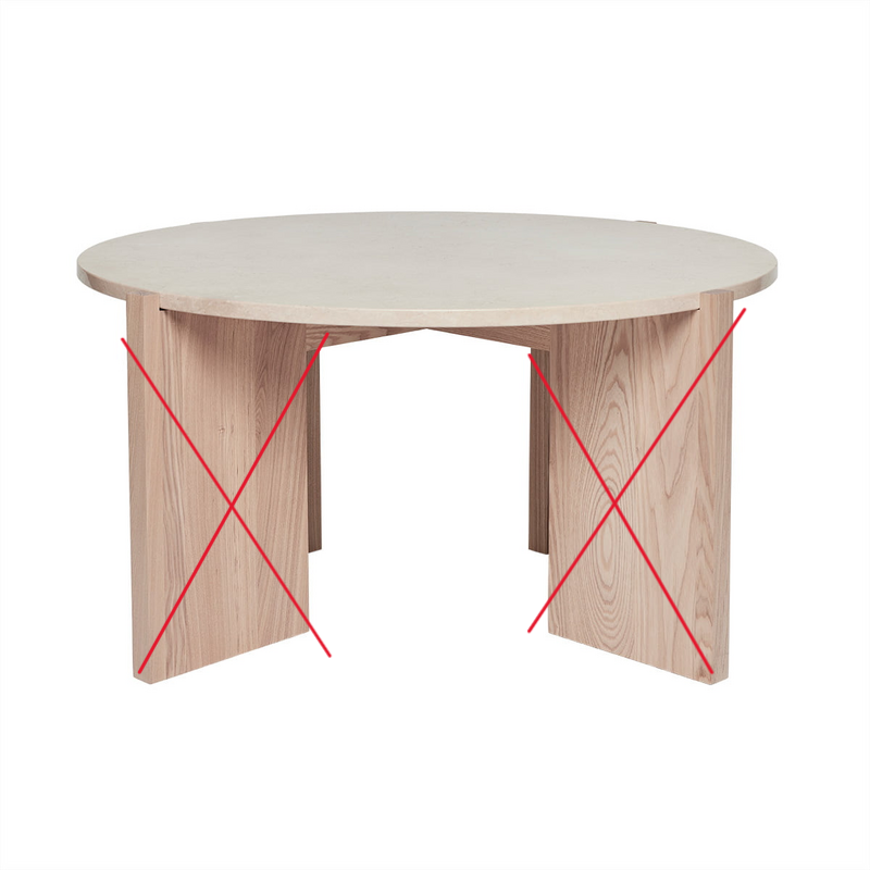 Oyoy Beistelltisch Tisch Lune Naturweiß ø 84x40 Cm Nur Tischplatte Siehe Foto B-Ware - 5712195075361