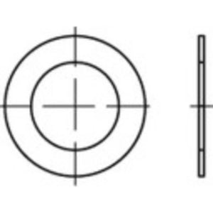 B-Ware Toolcraft Paßscheiben Distanzscheiben Stahl Din988 45 Mm 55 Mm 2 Mm 100 Stück