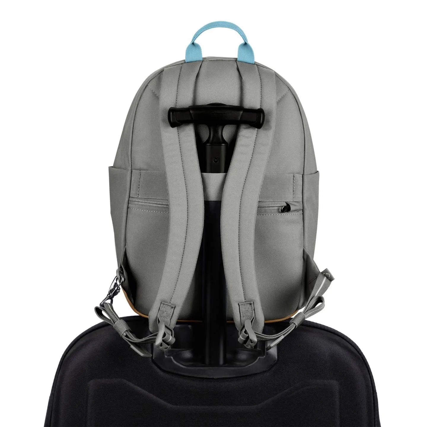 B-Ware Pacsafe Go 15l Rucksack Backpack Notebook Laptopfach Stone Recyceltes Pet
