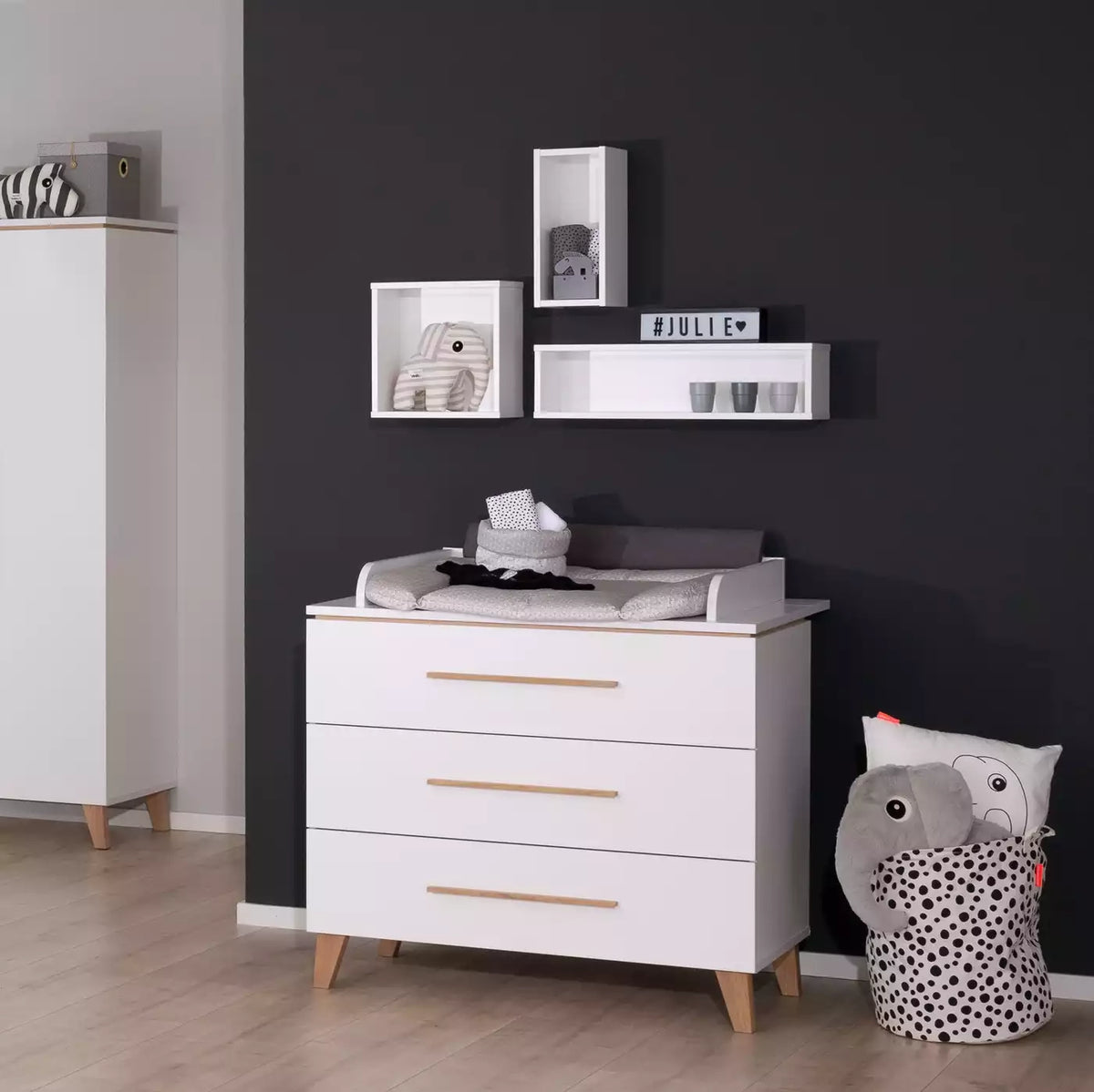PAIDI Wandbox Regal Julie Aufbewahrung Kinderzimmer Weiß Stauraum Spielzeug - 4250004671973