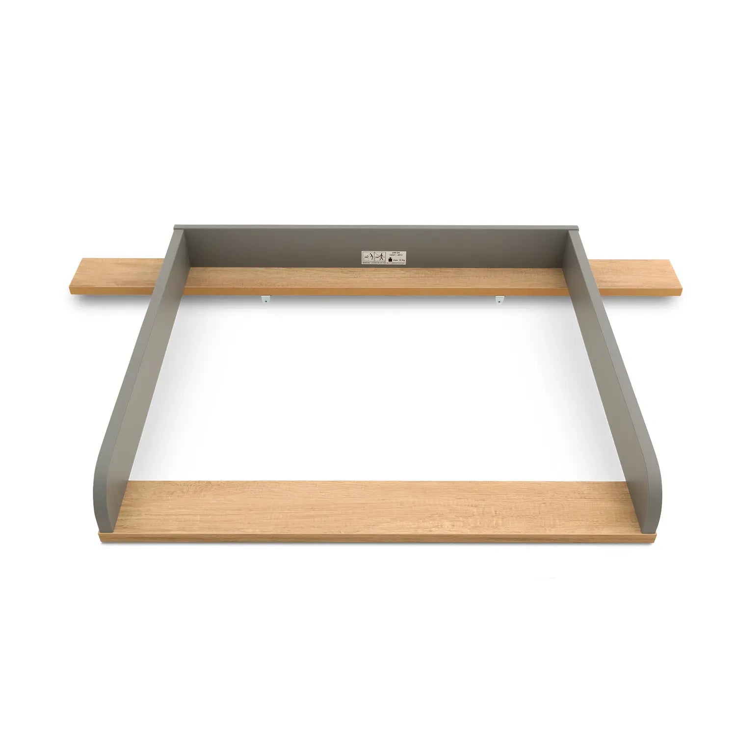B-Ware Paidi Wickelaufsatz Wickelplatte Breit Theo Schiefergrau Eiche Kommode Stauraum - 4250004672949