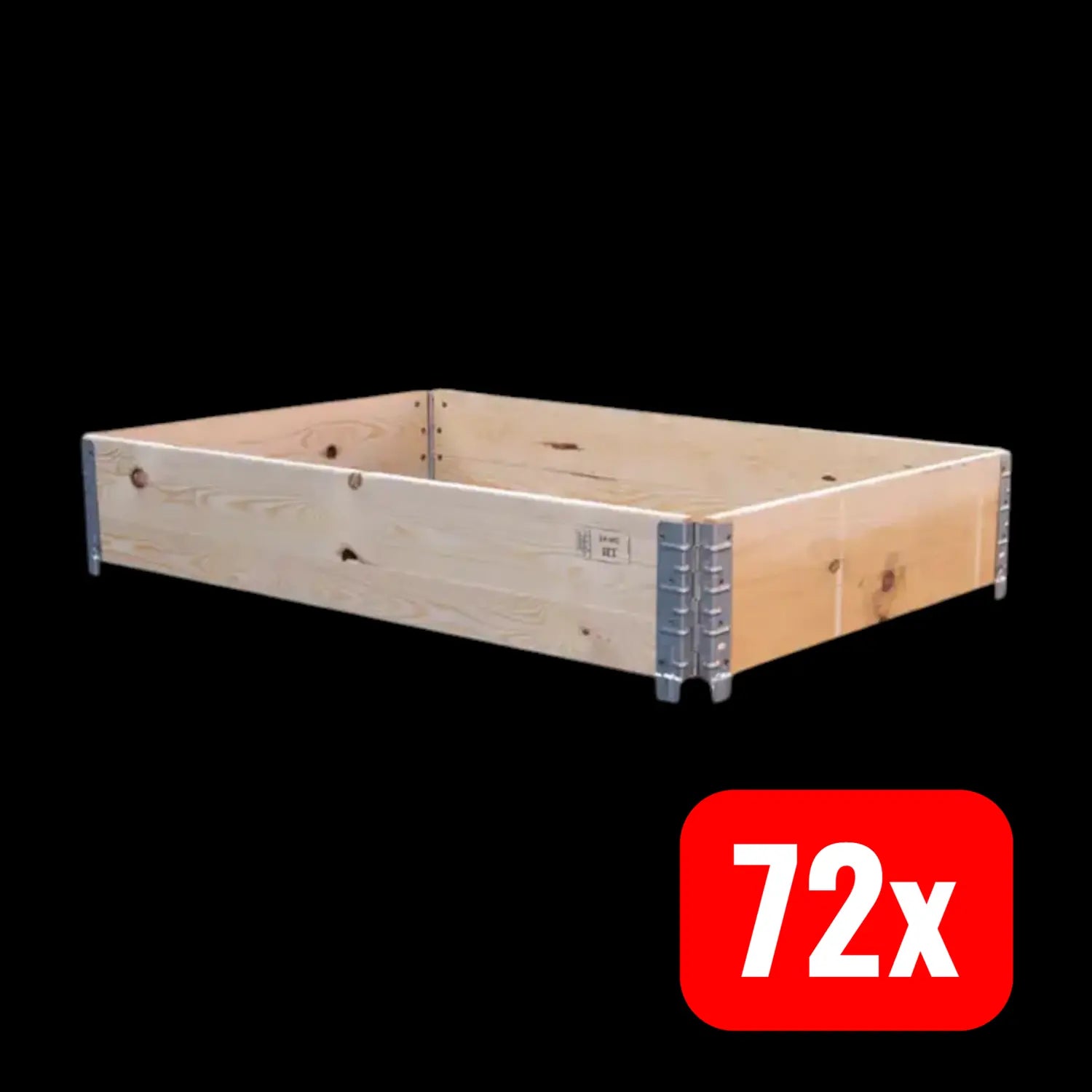 B-Ware Palettenrahmen Aufsatzrahmen Holz 600 X 800 X 200 Mm Lagerrahmen Stapel 72 Stück - 4059262010520
