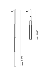 By Pallucco Micro Telescopic Pendelleuchte Nickel Ohne Baldachin Siehe Text/Foto B-Ware - 1