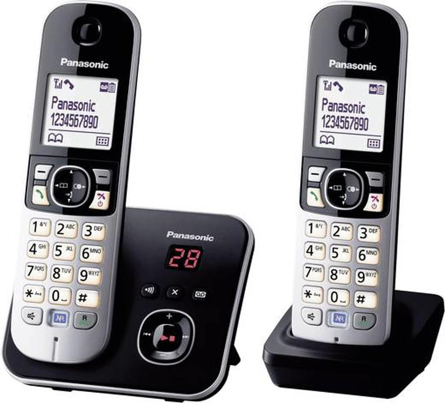 Panasonic Kx Tg6822 Duo Schnurloses Telefon Analog Schwarz Siehe Text/Foto B-Ware - 5025232675425