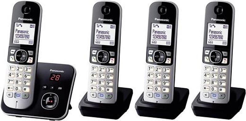 B-Ware Panasonic Kx Tg6824 Quattro Schnurloses Telefon Analog Festnetz Schwarz Silber - 5025232675463