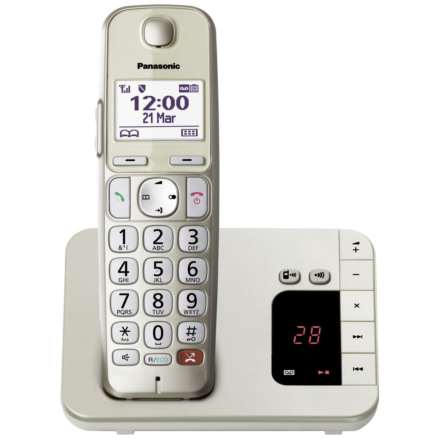 B-Ware Panasonic Schnurlostelefon Haustelefon Telefon Analog Anrufbeantworter Sliber - 5025232915781