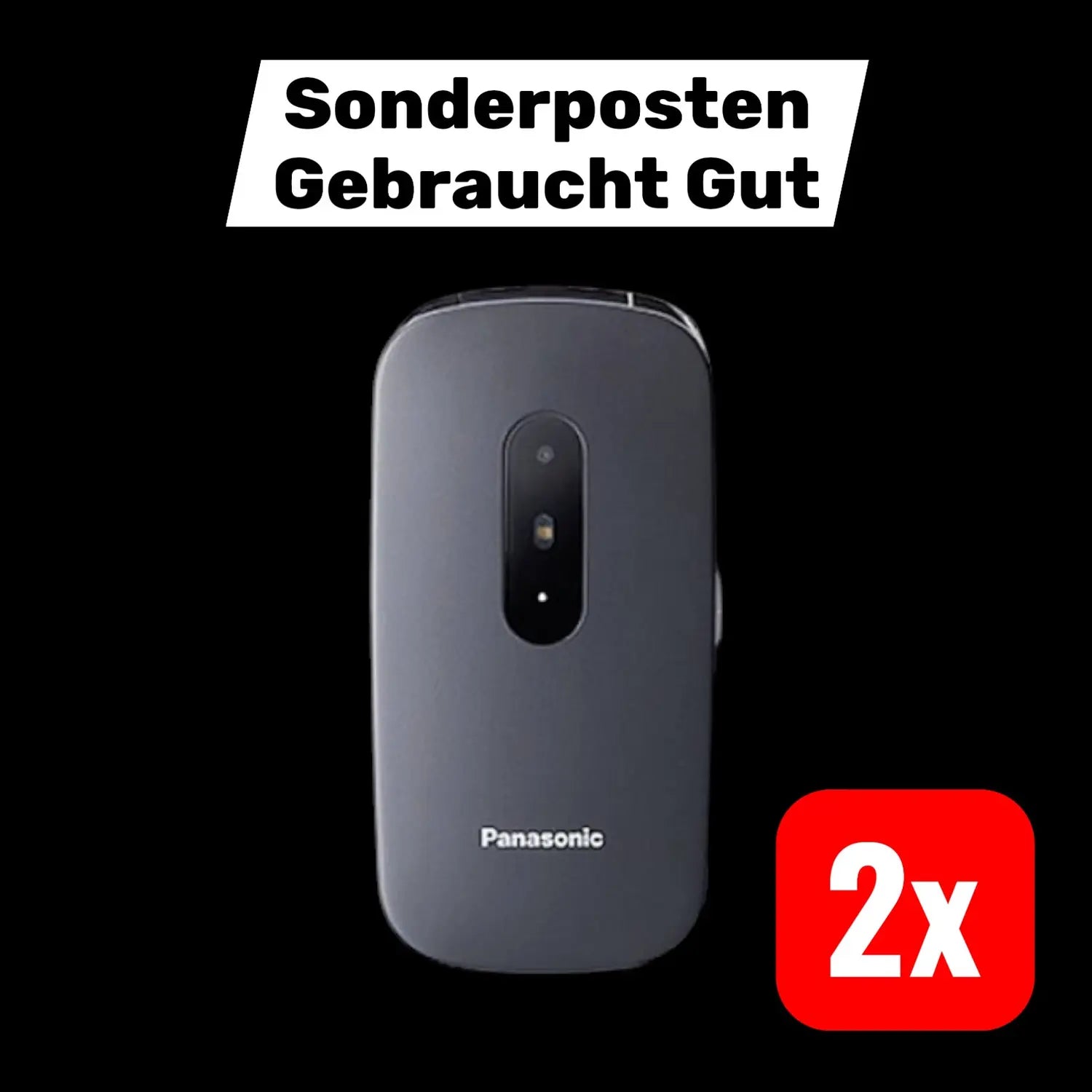 B-Ware Panasonic Großtastenhandy Mobiltelefon Seniorenhandy Klapphandy 2 Stück - 5025232935765