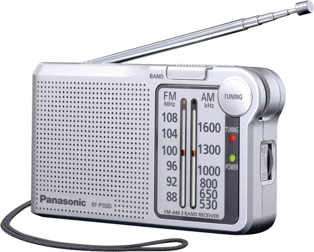 Panasonic RF-P150DEG UKW Taschenradio Analog Tuner Handschlaufe Silber 3 STÜCK - 5025232863464