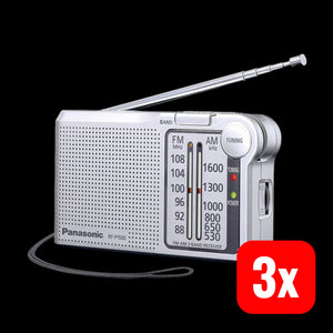 B-Ware Panasonic Rf P150 Deg Ukw Taschenradio Analog Tuner Handschlaufe Silber 3 Stück