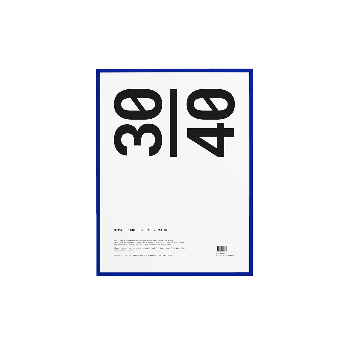 B-Ware Paper Collective Bilderrahmen Rahmen 30 X 40 Cm Holzrahmen Deko Kiefer Blau  - 5713450013784