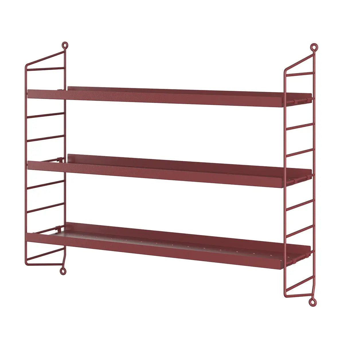 B-Ware String Pocket Metallregal Wandregal Aufbewahrung Regal Stahl Braunrot - 5713450018963