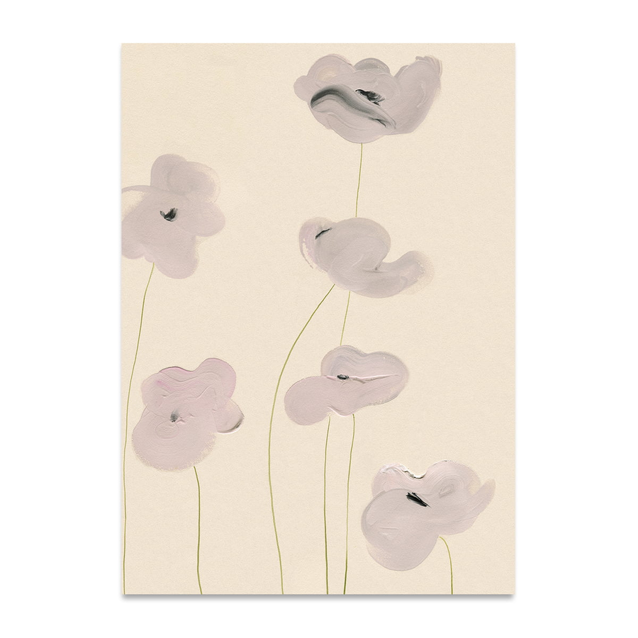 Paper Collective Poster Kunstdruck White Vallmo Mohnblumen Motiv 50 X 70 Cm B-Ware - 5713450016051