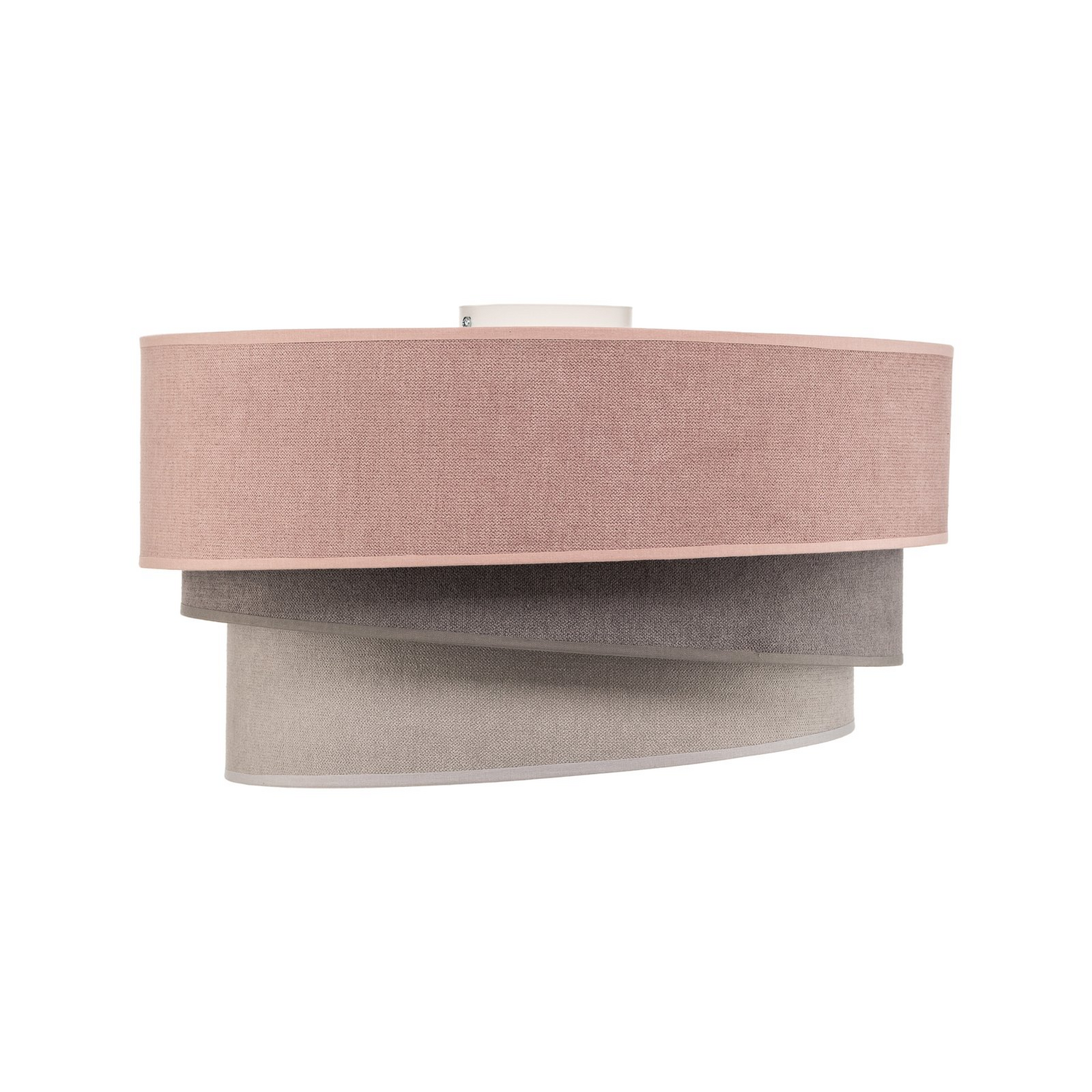 Pastell Deckenlampe Trio Leuchte Lampe ø 45cm Pink Grau Hellgrau Samt Licht  B-Ware - 5903689184069