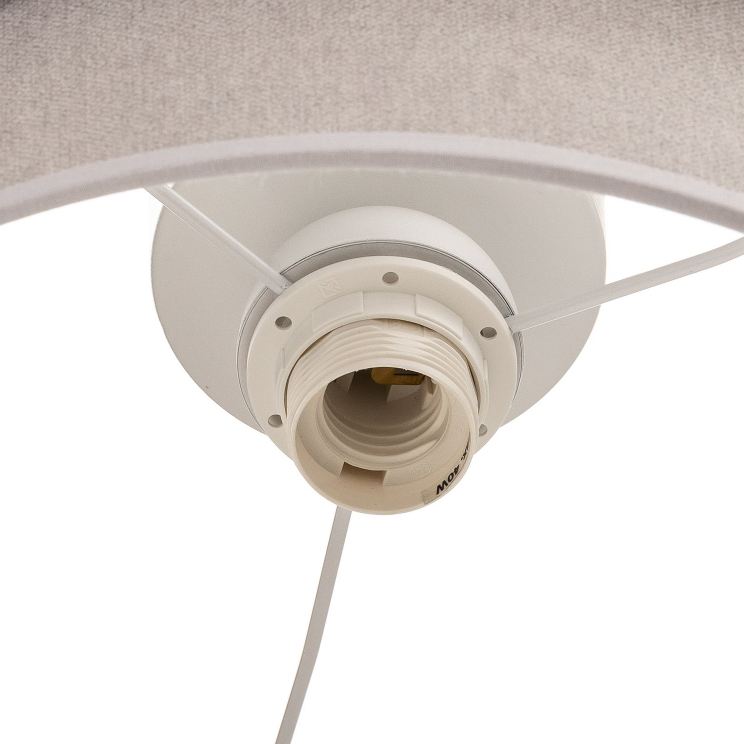 Pastell Deckenlampe Trio Leuchte Lampe ø 45cm Pink Grau Hellgrau Samt Licht  B-Ware - 5903689184069