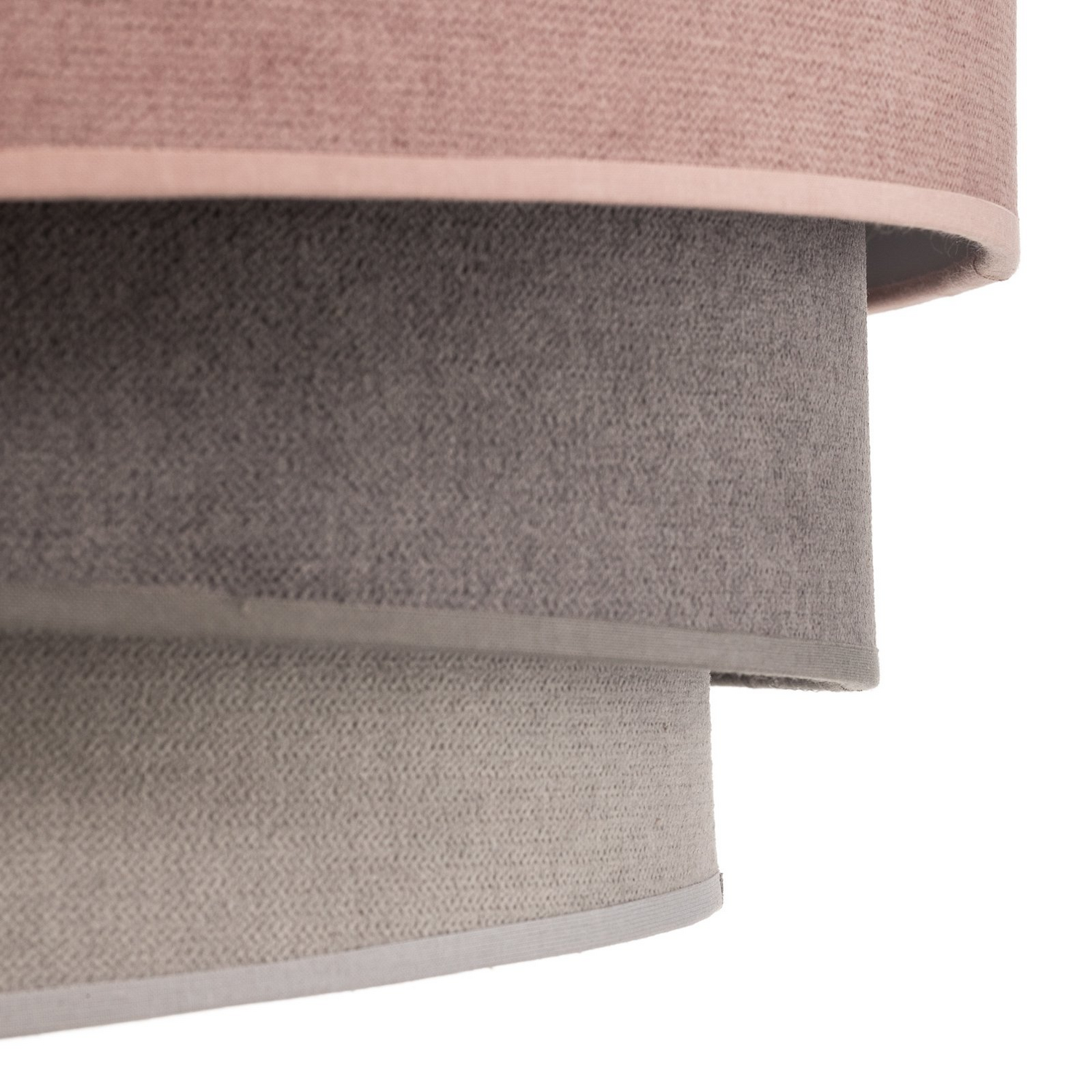 Pastell Deckenlampe Trio Leuchte Lampe ø 45cm Pink Grau Hellgrau Samt Licht  B-Ware - 5903689184069