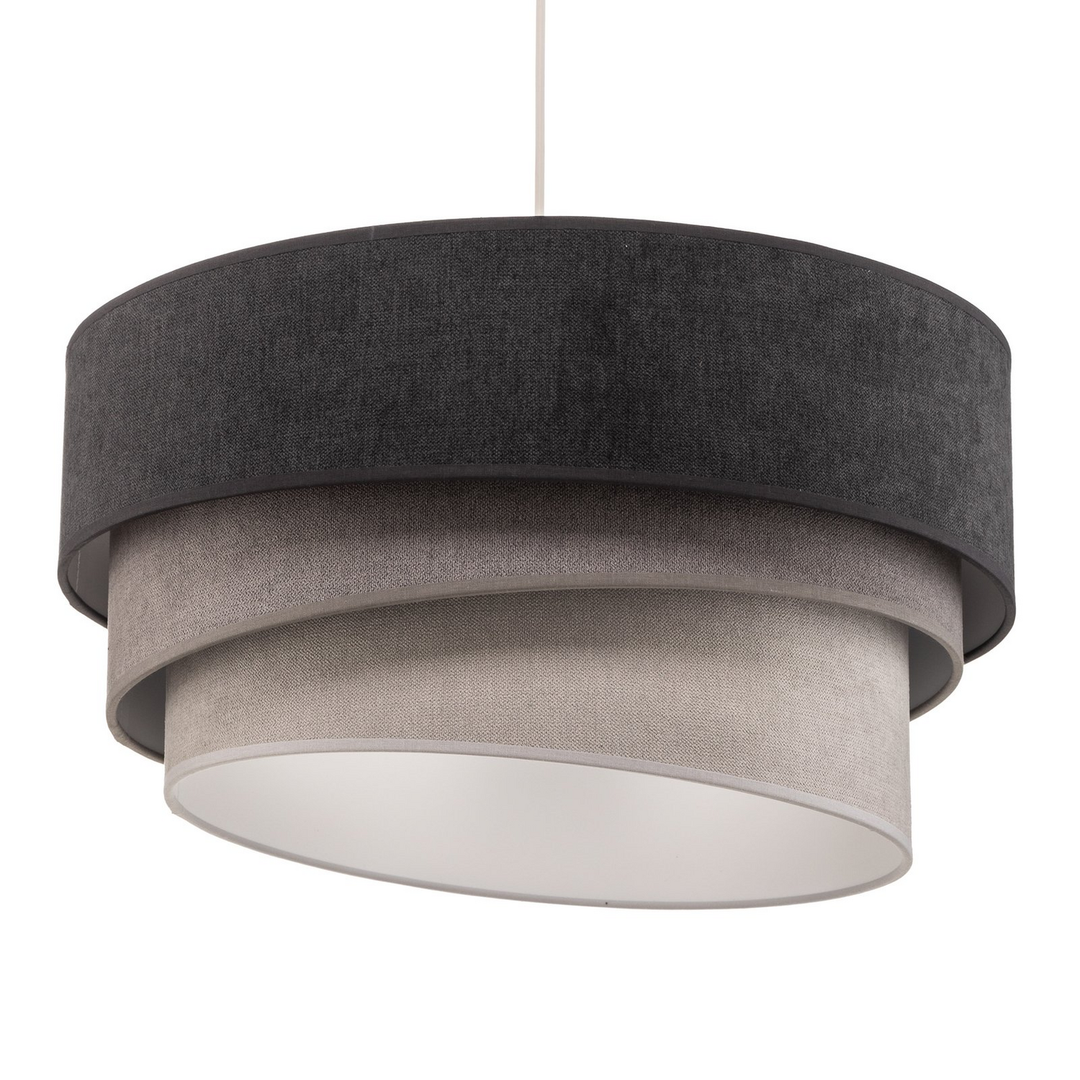 Pastell Hängeleuchte Pendelleuchte Trio Lampe Grau Dunkelgrau Hellgrau Samt E27 B-Ware - 5903689181440