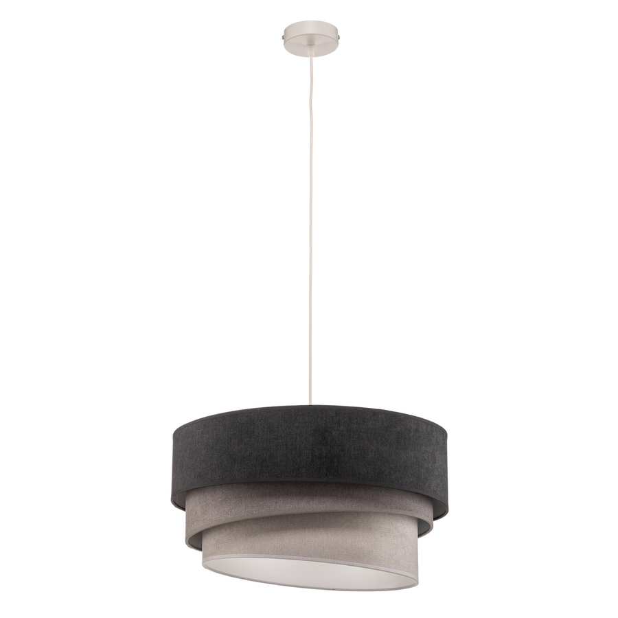 Pastell Hängeleuchte Pendelleuchte Trio Lampe Grau Dunkelgrau Hellgrau Samt E27 B-Ware - 5903689181440